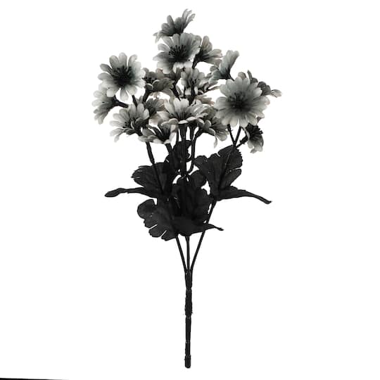 12" Black & Cream Mini Daisy Bush by Ashland®